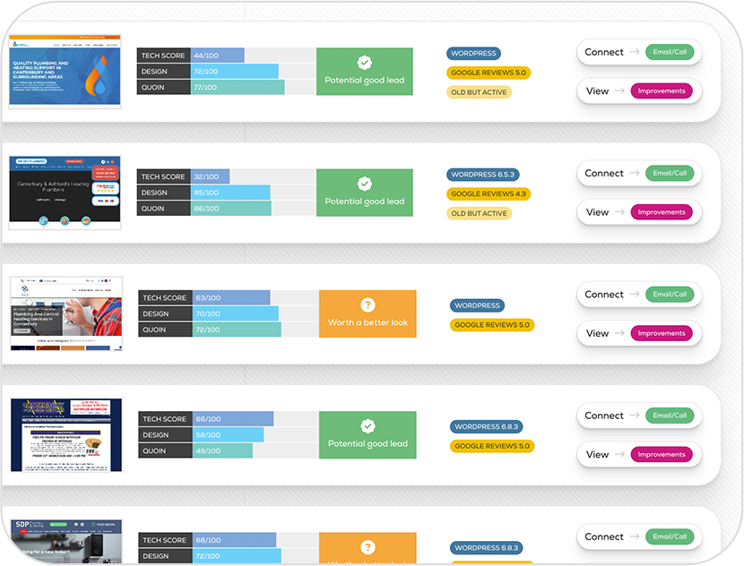 Quoin - Web design leads